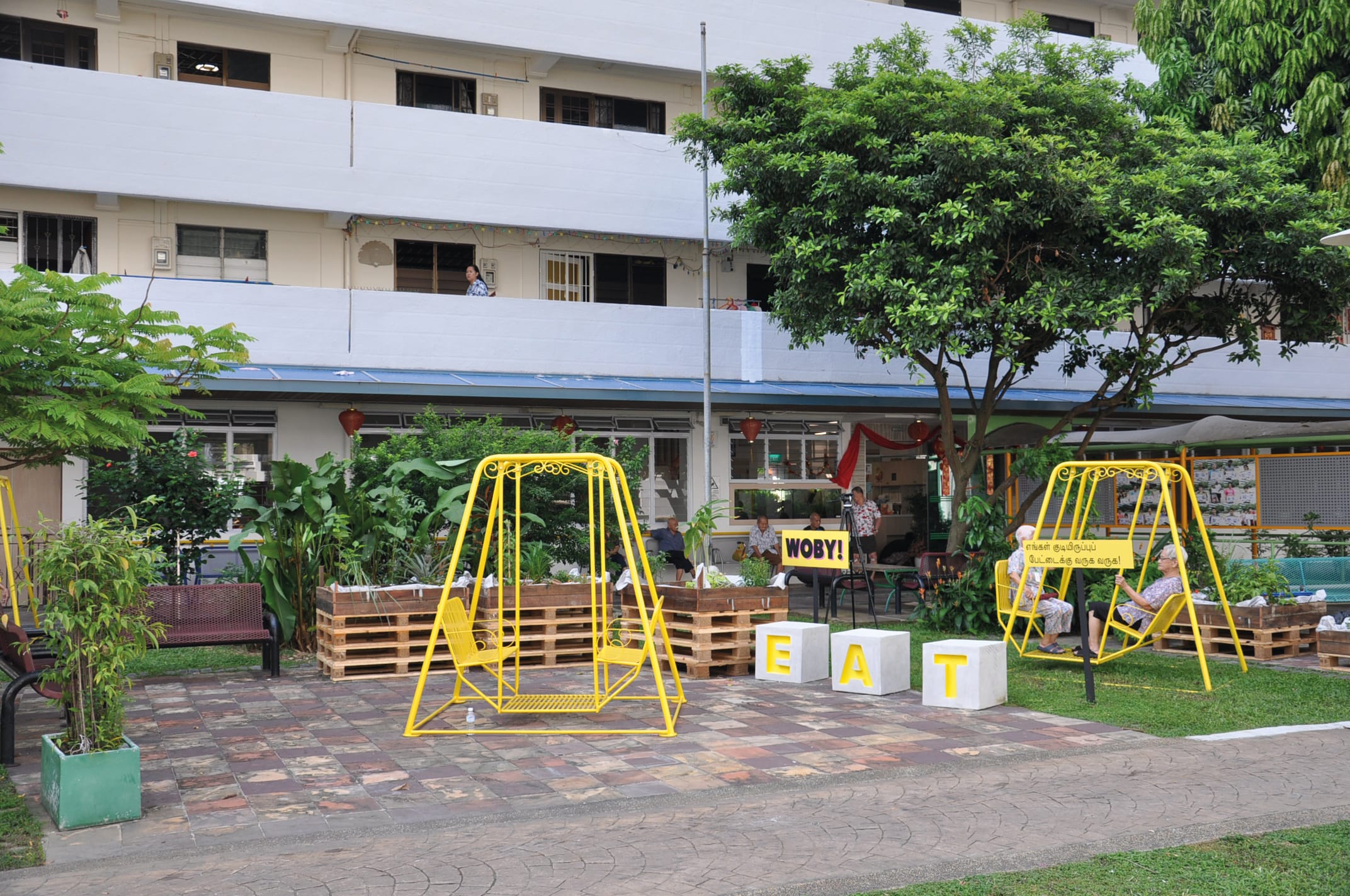 Outdoor furniture at Geylang East Home for the Aged